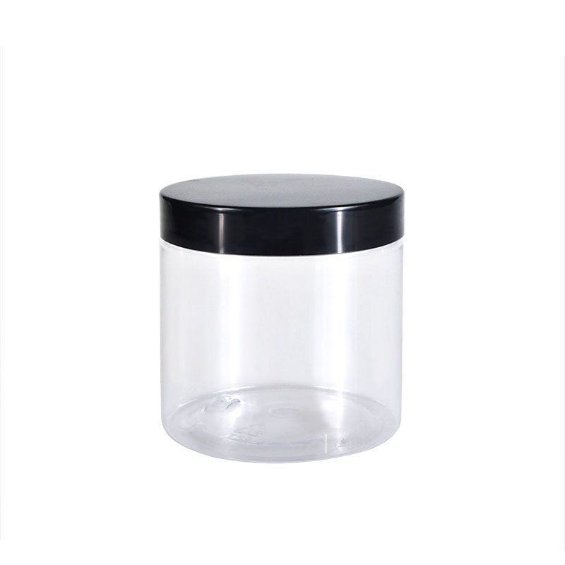 ECO Friendly Round Empty Cosmetic Cream Jar 30ml 50ml 60ml 100ml 200ml Cosmetic Plastic PET Clear Jars With Screw Top Lids