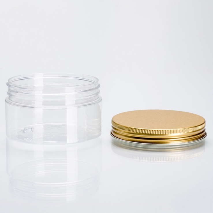 ECO Friendly Round Empty Cosmetic Cream Jar 30ml 50ml 60ml 100ml 200ml Cosmetic Plastic PET Clear Jars With Screw Top Lids