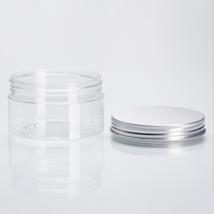 ECO Friendly Round Empty Cosmetic Cream Jar 30ml 50ml 60ml 100ml 200ml Cosmetic Plastic PET Clear Jars With Screw Top Lids