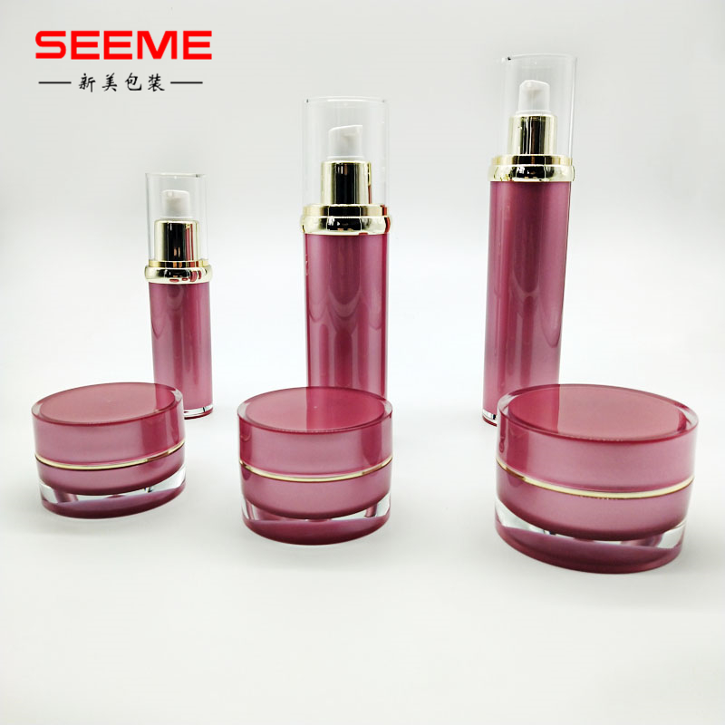 EMPTY red acrylic cream jar facial cream container 15g skincare packaging