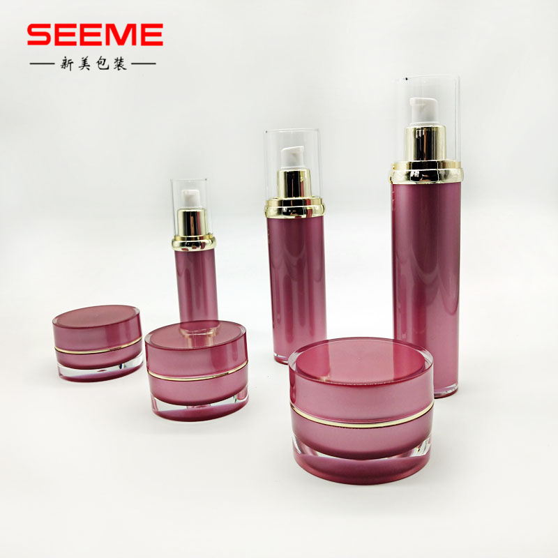 EMPTY red acrylic cream jar facial cream container 15g skincare packaging