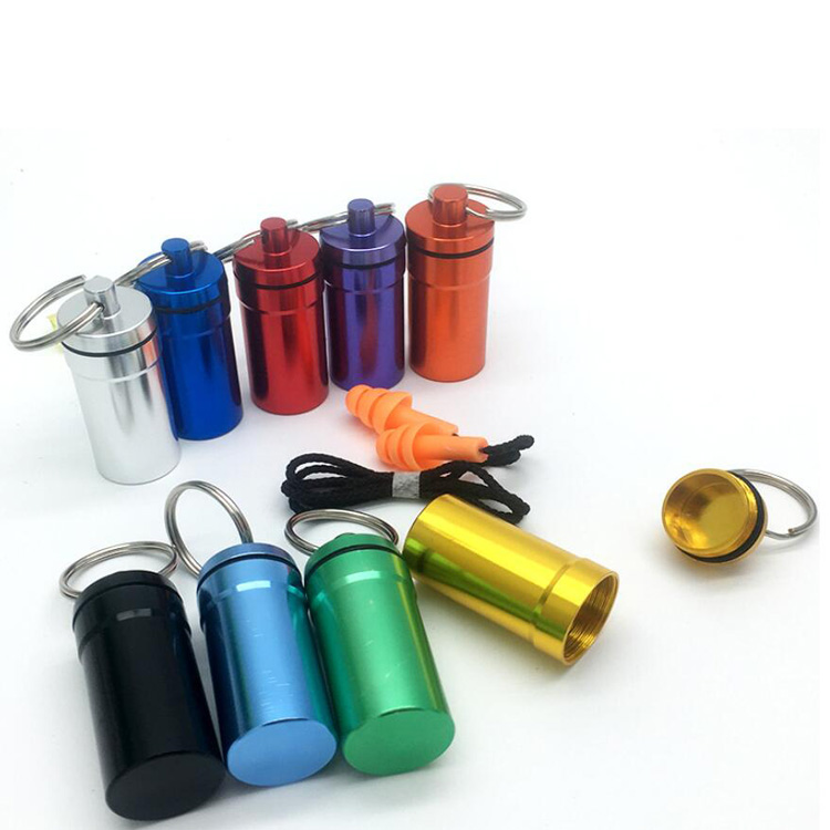 Earplug metal custom storage canister,stainless steel Cylinder case