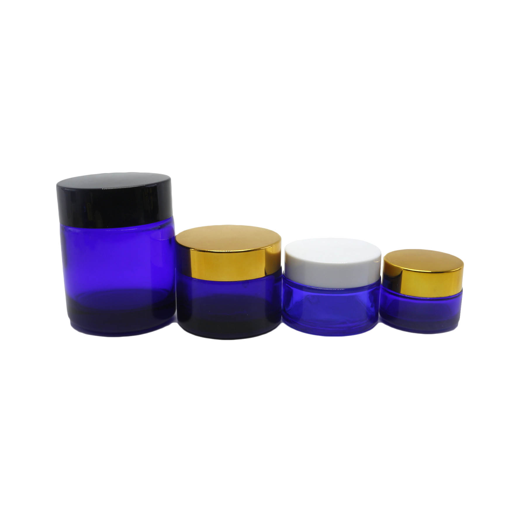 Easy Open End 5g 10g 15g 20g 30g 50g 100g empty cosmetic cream glass jar with black lid GJ-CC45