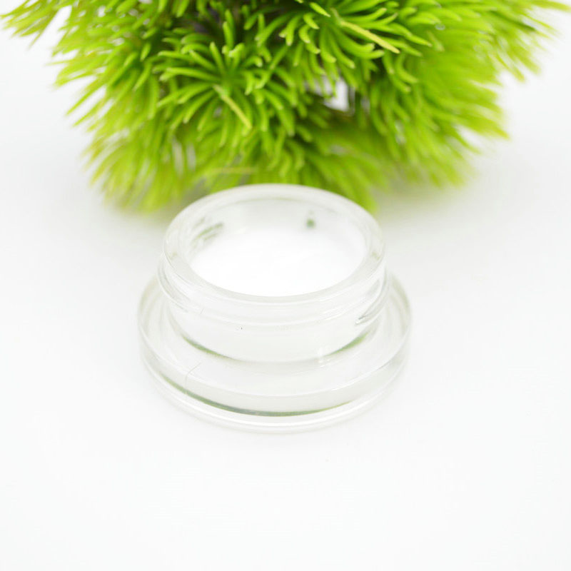 Easy Open End 9ml empty cosmetic cream glass jar with black childproof cap