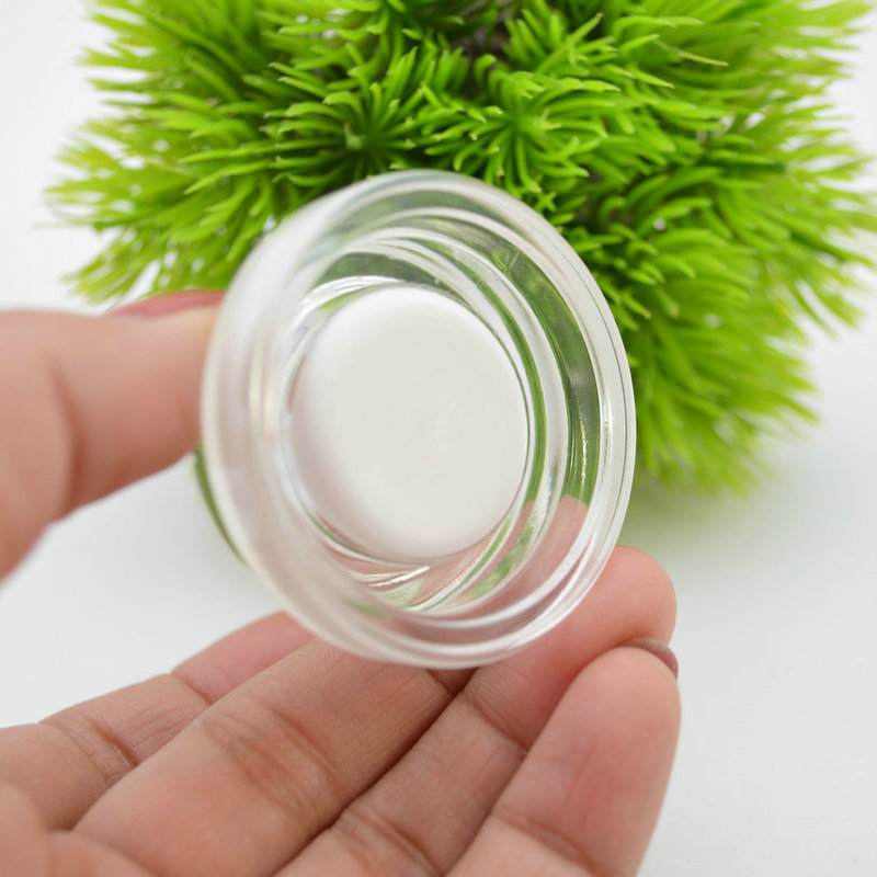 Easy Open End 9ml empty cosmetic cream glass jar with black childproof cap