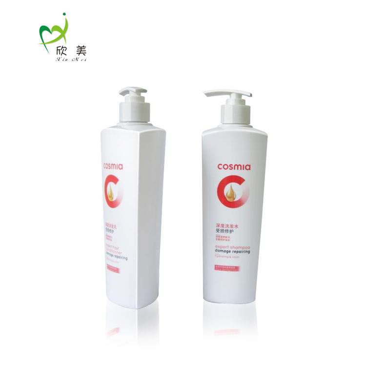 Easy Open End Eco Friendly Hair 100ml 200ml 400ml 500ml custom empty plastic rectangle PET shampoo bottle