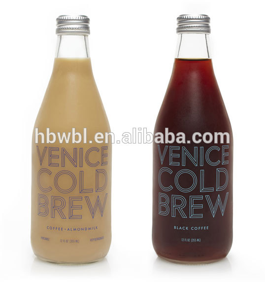 Easy Small Exquisite Customization Expensive White Glass Bottles and Packaging for Beer Black Coffee