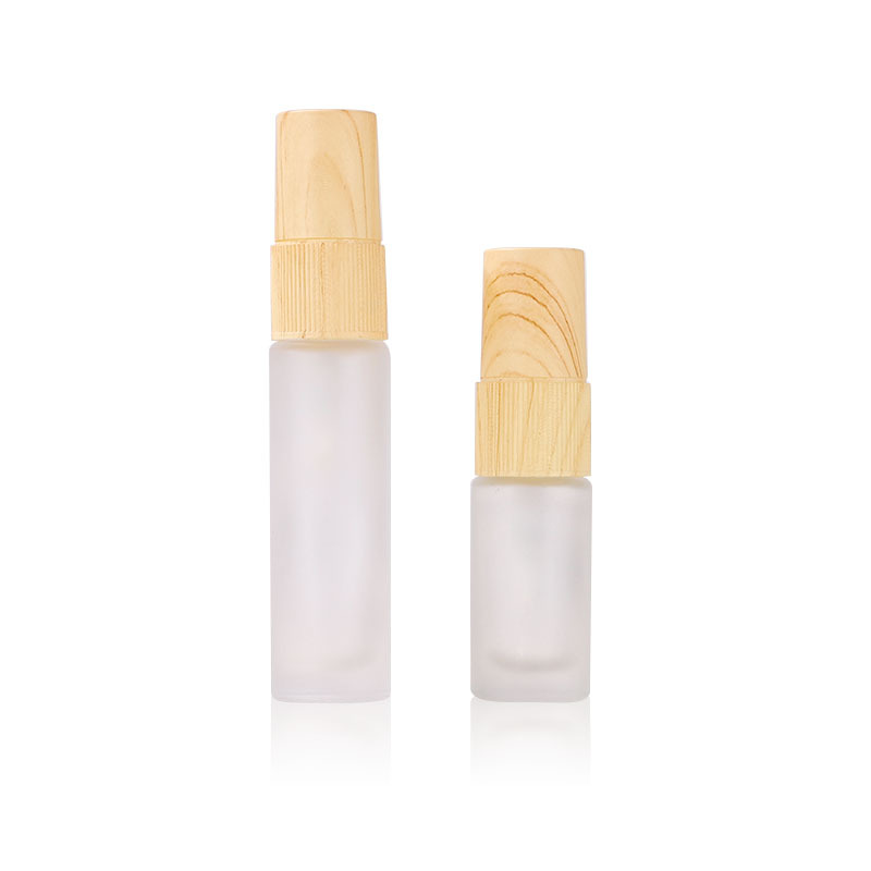 Ebay Supply Scrub Spray bottle 10ml Perfume bottle 5ML wood grain cover refined oil frosted separate bottle
