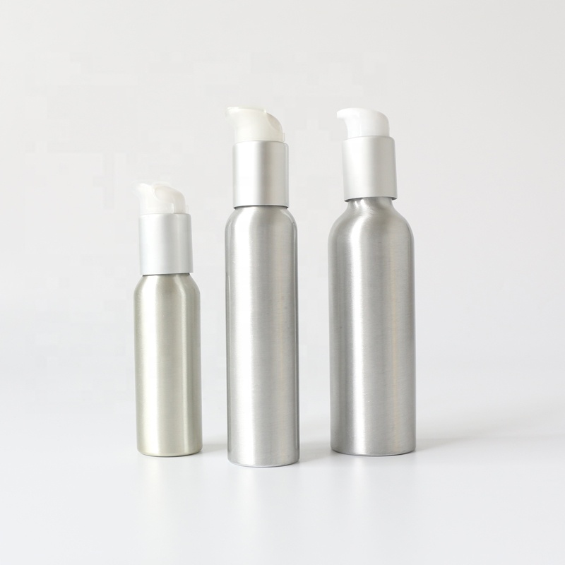 Ebetter 100% recyclable pink 2oz 4oz 5oz  aluminum cosmetic pump bottle for kakadu plum serum