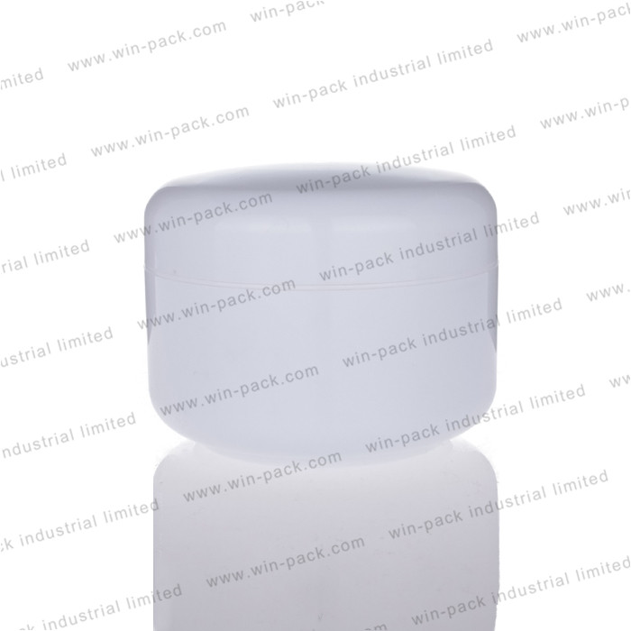 Eco-Frienddly empty cosmetic cream container 30ml white pink plastic jar