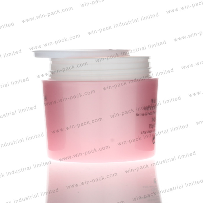 Eco-Frienddly empty cosmetic cream container 30ml white pink plastic jar