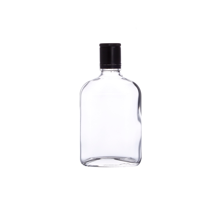 Eco- Friendly 200Ml Glass Cute Clear Juice Bottle Cold Brew Coffee Beverage Wine Drinking Milk Flat Water Glass Bottle