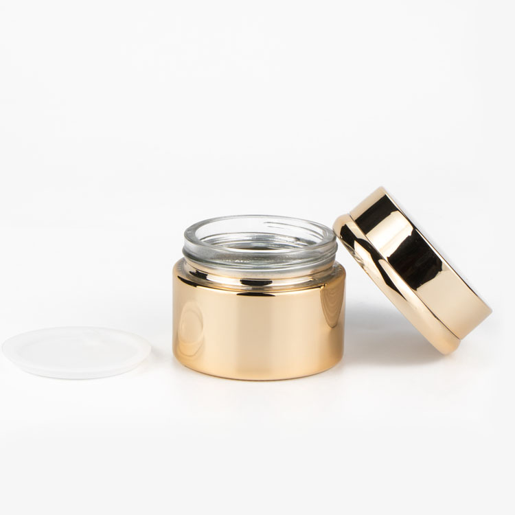 Eco Friendly 20g 30g 50g cosmetics containers Packaging cosmetic face cream jar glass with screw cap