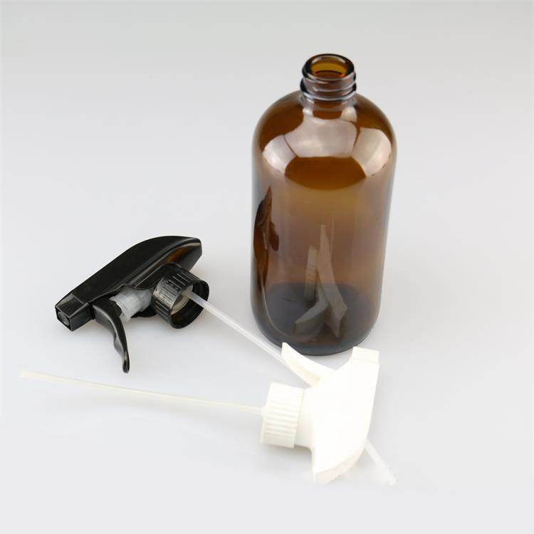 Eco Friendly 250ml 500ml barber Sanitizer Amber Glass trigger spray Bottle