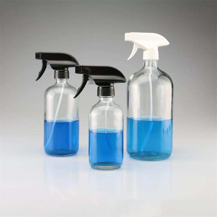 Eco Friendly 250ml 500ml barber Sanitizer Amber Glass trigger spray Bottle