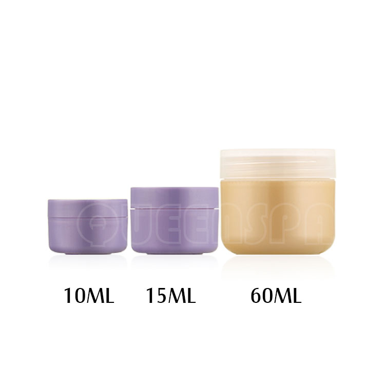 Eco Friendly 60ml Empty Plastic Cosmetic Packaging Cream Jars