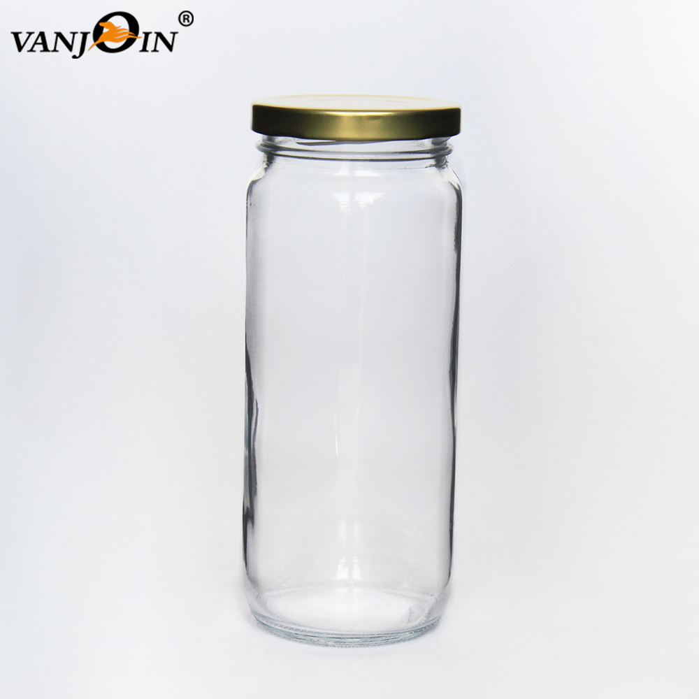 Eco Friendly 75ml 200ml 250ml 480ml Clear Glass Paragon Jars Canning Beverage Jars with Metal Lid