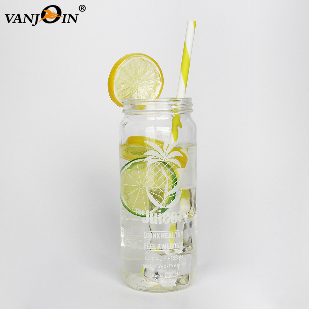 Eco Friendly 75ml 200ml 250ml 480ml Clear Glass Paragon Jars Canning Beverage Jars with Metal Lid