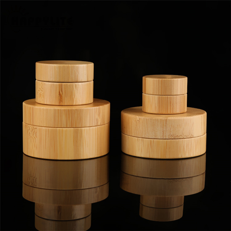 Eco-Friendly Bamboo jar cosmetic cream jar packaging aluminum jar 30g 50g
