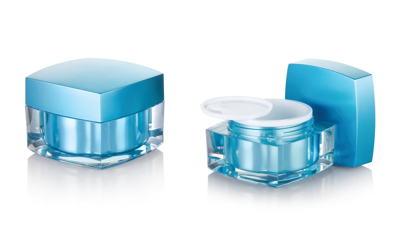Eco-Friendly Cosmetic Containers Custom Made Square Plastic Cosmetic Containers Acrylic Jar