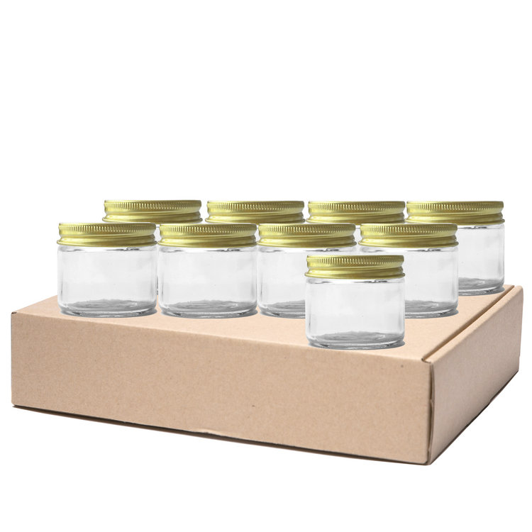 Eco Friendly Cosmetic Jar High Quality with Gold Silver White Metal Lids
