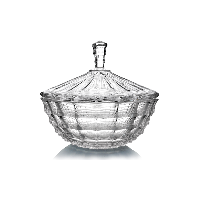 Eco Friendly Custom Plain Color crystal Storage Bottles Candle Jars with Lid