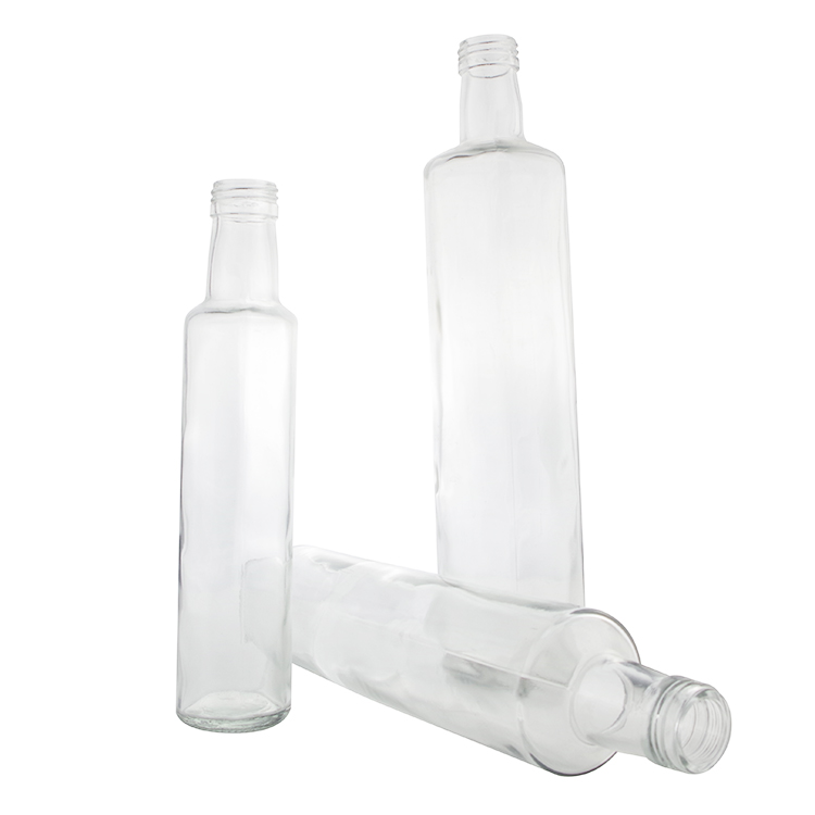 Eco-Friendly Empty Clear 100 ML 250 ML 500 ML 750 ML 1000 ML Glass Bottle For Olive Oil With Plastic Screw Cap