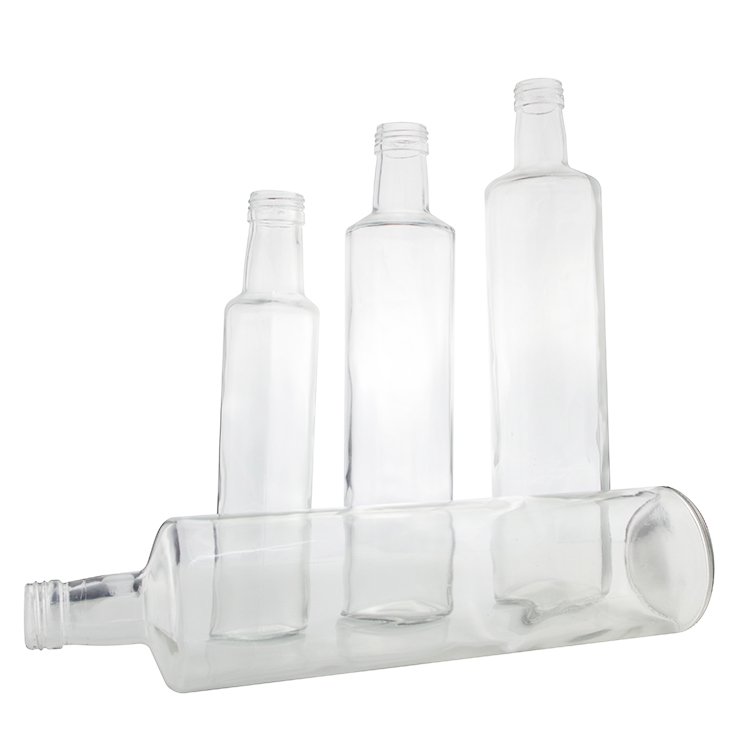 Eco-Friendly Empty Clear 100 ML 250 ML 500 ML 750 ML 1000 ML Glass Bottle For Olive Oil With Plastic Screw Cap