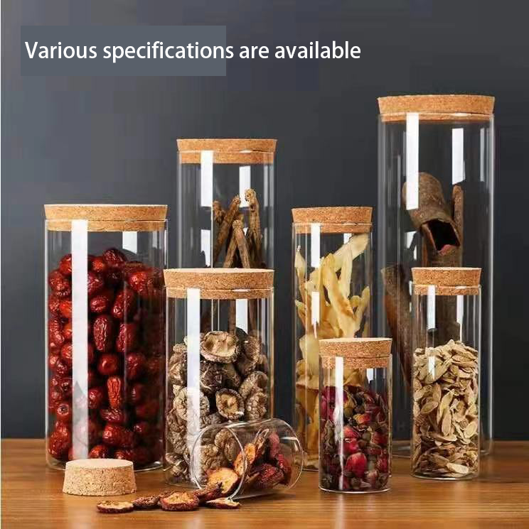 Eco-Friendly Empty Food Storage Glass Jars And bottles with Bamboo Lid and Silicone Ring