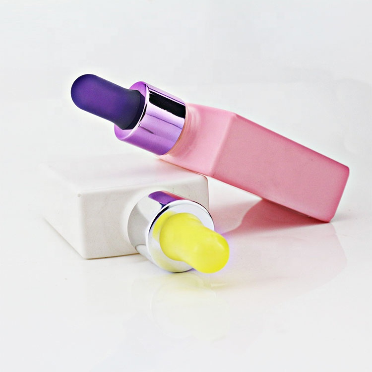 Eco-Friendly Glass Bottle With Dropper, Pink Oil Dropper Bottle