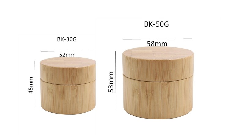 Eco Friendly Laser Engraving 15ml 30ml 50ml 100ml 200ml 250ml Cosmetic Cream Bamboo Jar