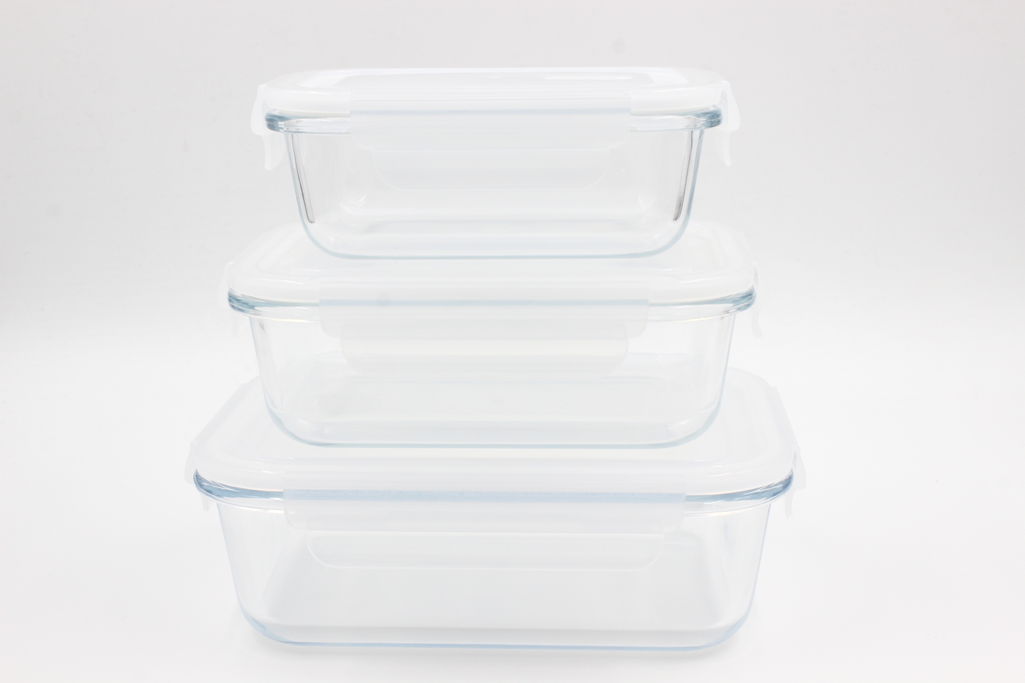 Eco Friendly Leak Proof Glass Meal Prep BPA Free Plastic Lid Storage Glass Food Storage Container