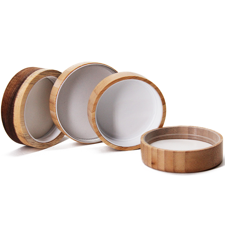 Eco Friendly Natural Material Bamboo Cosmetic Packaging 30Ml 50Ml Cream Skin Care Jars