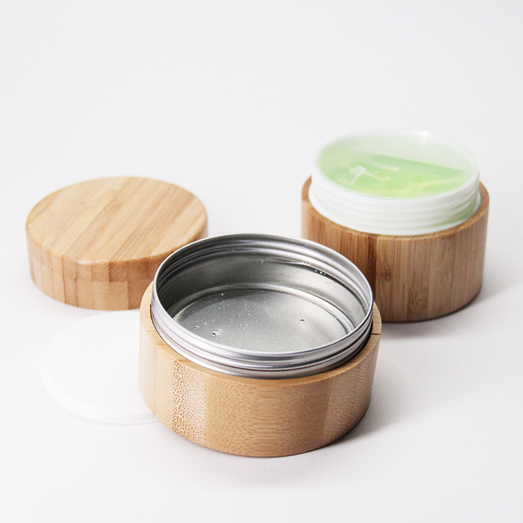 Eco Friendly Natural Material Bamboo Cosmetic Packaging 30Ml 50Ml Cream Skin Care Jars