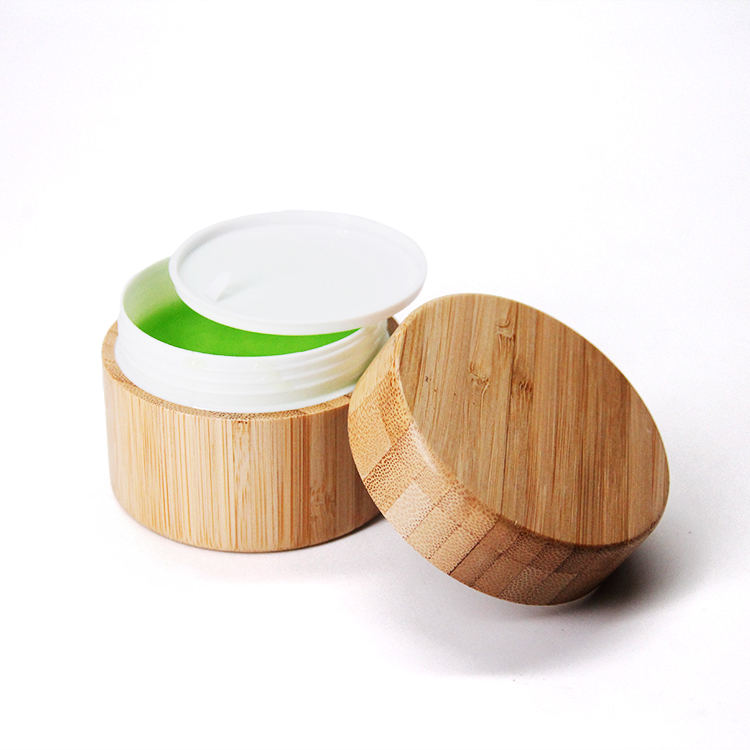 Eco Friendly Natural Material Bamboo Cosmetic Packaging 30Ml 50Ml Cream Skin Care Jars