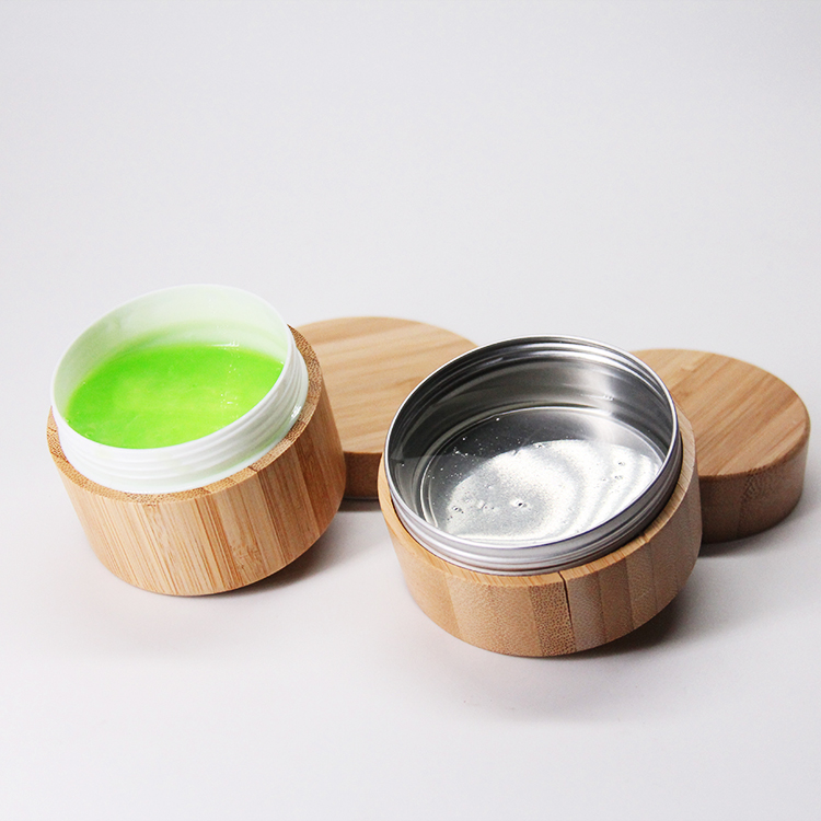 Eco Friendly Natural Material Bamboo Cosmetic Packaging 30Ml 50Ml Cream Skin Care Jars