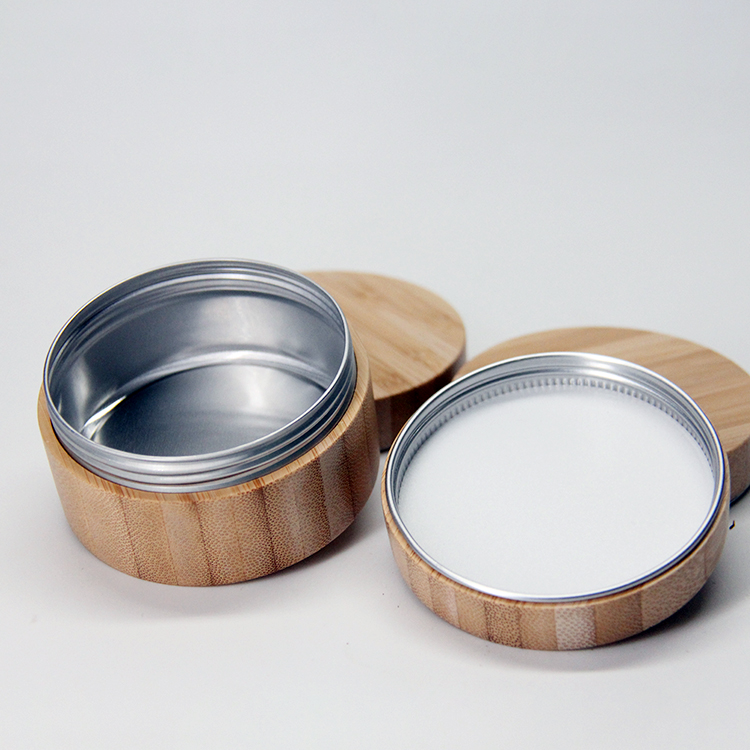 Eco Friendly Natural Material Bamboo Cosmetic Packaging 30Ml 50Ml Cream Skin Care Jars