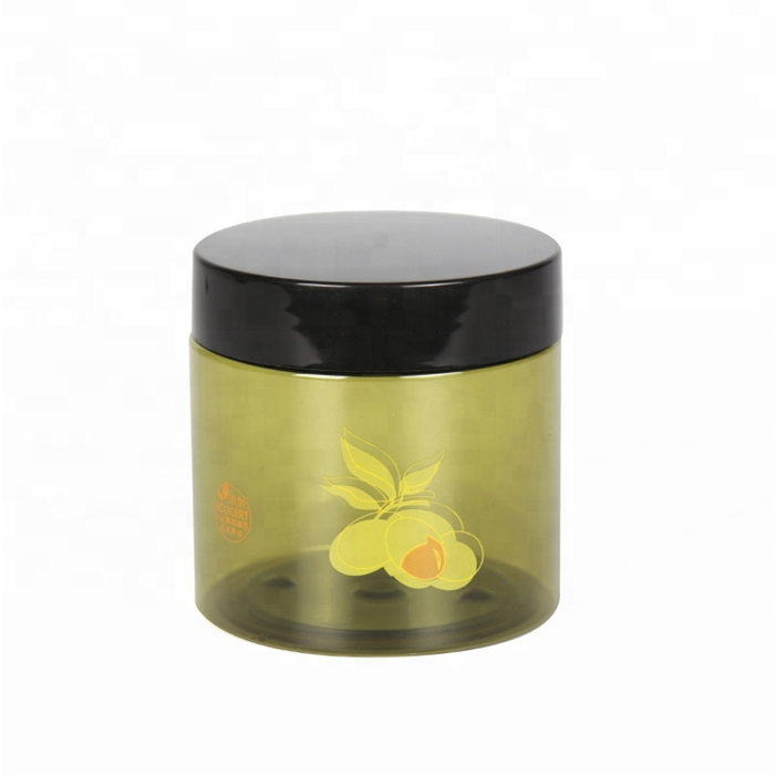 Eco-Friendly PETGreen 200ml Luxury face cream jar Empty Plastic PET Jar 8oz Cosmetic Cream Container With Screw Cap