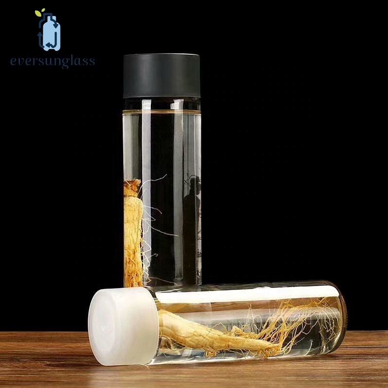 Eco Friendly Voss Glass Water Bottle 500ml Empty Clear Glass Water Bottle For Water Customized Logo