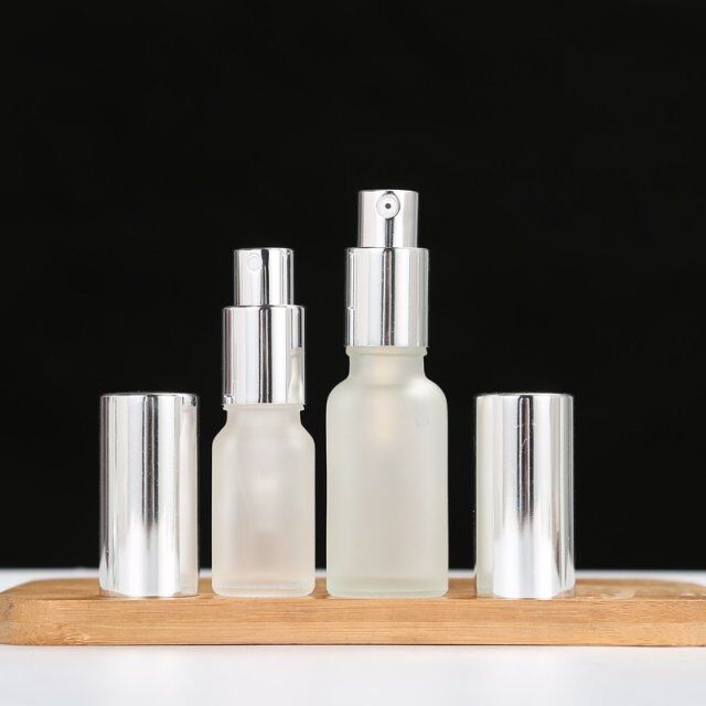 Eco-Friendly airless empty silver 5ml 30ml spray bottle perfume 5ml airless pump bottle