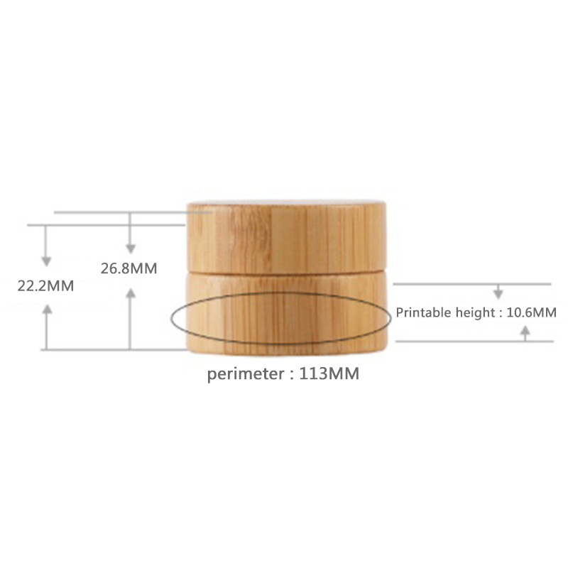 Eco-Friendly bamboo face cream jar body care cream jar For Cosmetic