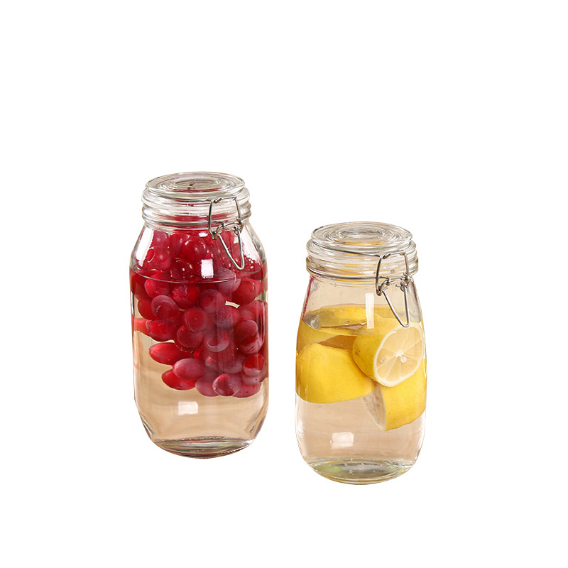 Eco-Friendly clear honey glass storage jar with lid