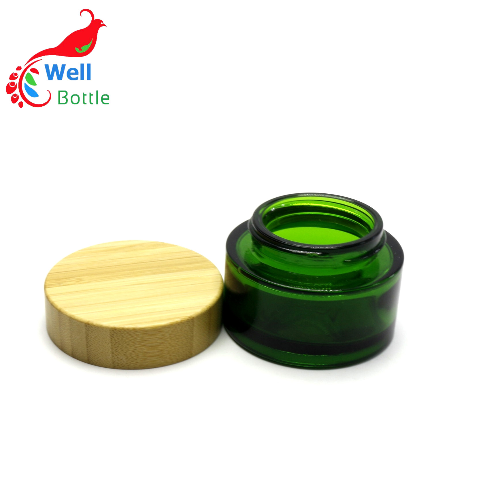 Eco Friendly glass jar with bamboo lid 50g BJ-153R
