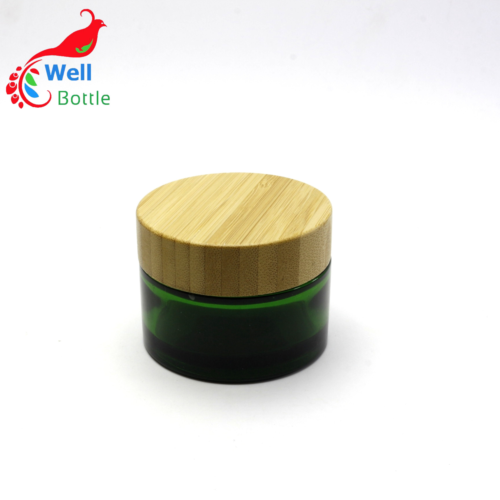 Eco Friendly glass jar with bamboo lid 50g BJ-153R