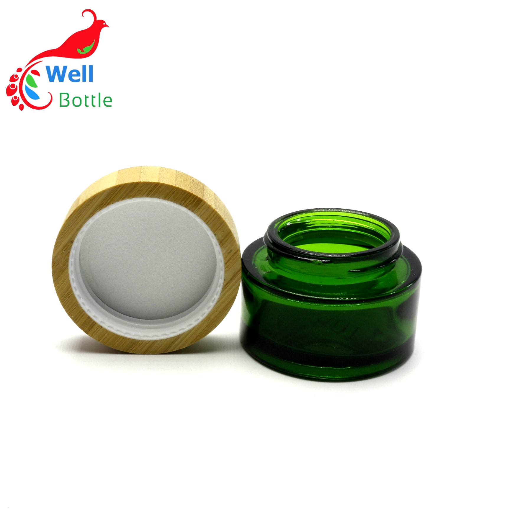 Eco Friendly glass jar with bamboo lid 50g BJ-153R