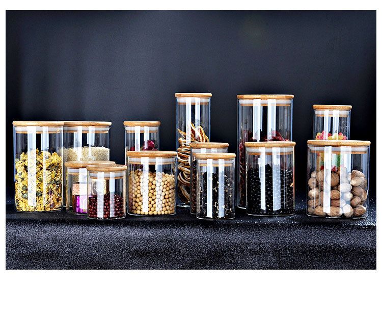 Eco Friendly storage tanks Borosilicate glass Sealed jar Storage Bottles food Jars with Lid