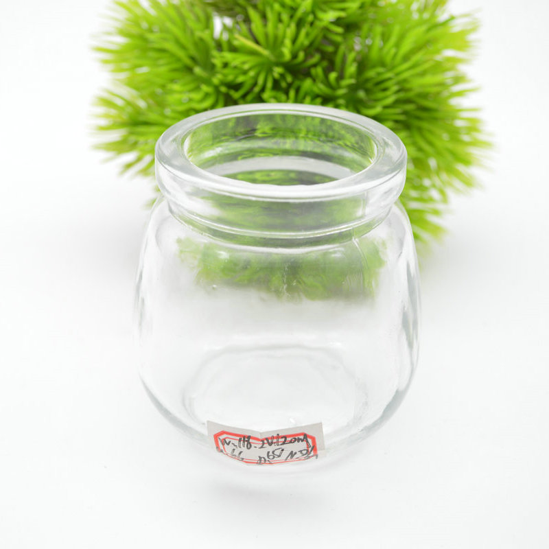 Eco-frendly natural soy wax 100ml  pudding glass jar with wood cork lid