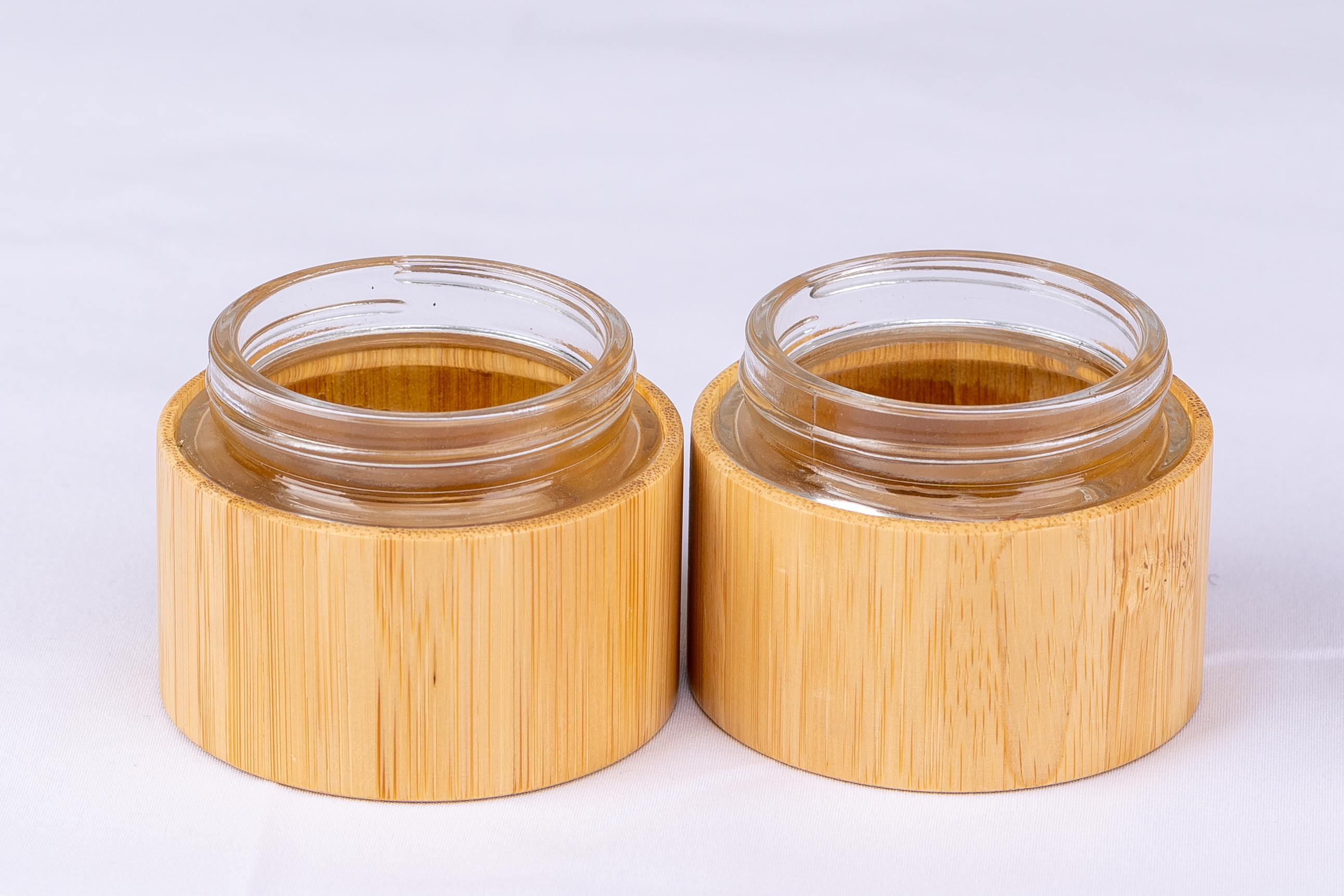 Eco friend 0.5 oz 1 oz 1.7 oz cosmetic body butter container lotion cream gel bamboo plastic lining jar with lid