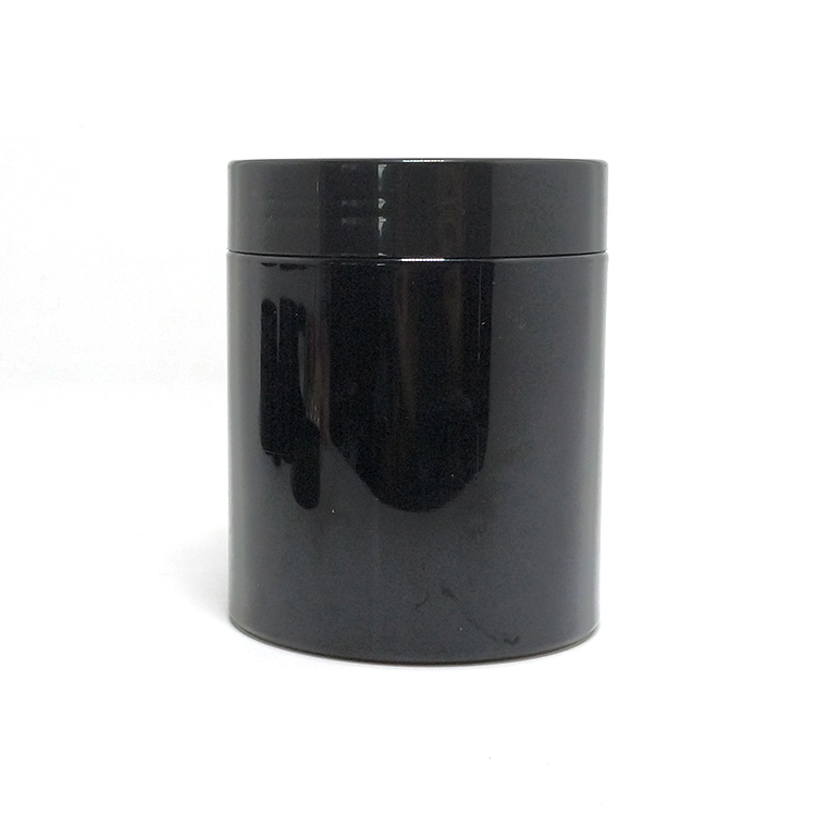 Eco-friendly 100ml 250ml 300ml black empty jar body butter containers for cosmetics