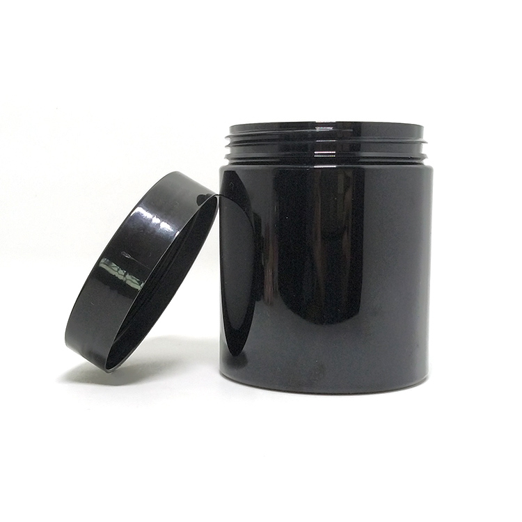 Eco-friendly 100ml 250ml 300ml black empty jar body butter containers for cosmetics